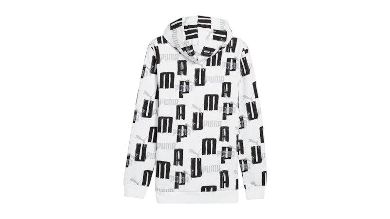 Puma Essentials Graphic Pullover Hoodie White