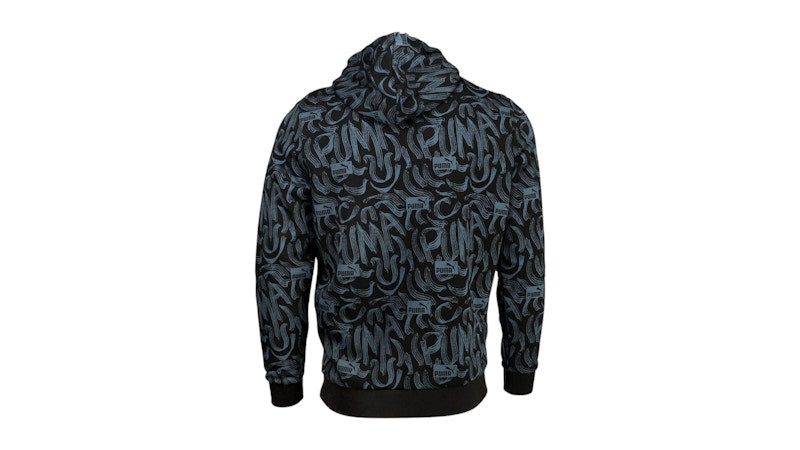 Puma Essentials Logo Lab Graphic Pullover Hoodie Black