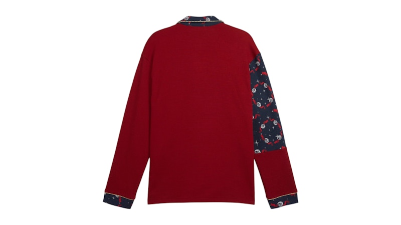 Puma Hoops X Polar Express Pj Button Up Shirt Club Navy/Intense Red/AOP