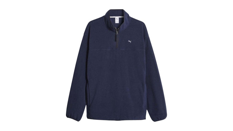 Puma Made With Quality Polarfleece Half Zip Pullover New Navy