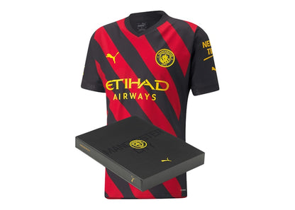 Puma Manchester City Authentic Away 2022/23 In Gift Box Jersey Black/Red