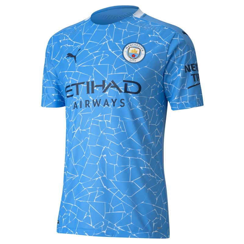 Puma Manchester City Authentic Home Shirt 2020-21 with De Bruyne 17 printing Jersey Blue