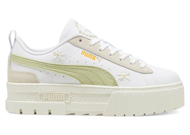 Puma Mayze Floral Embroidery White Pistachio Green (Women's)