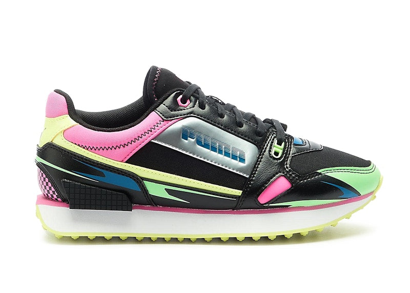 Puma Mile Rider Sunny Getaway Black Electro Green Pink (Women's)