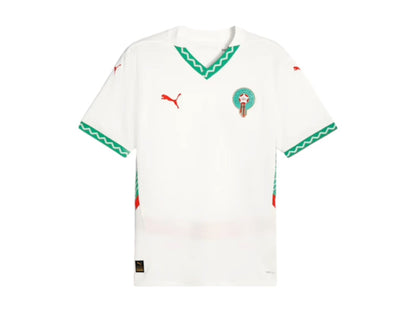 Puma Morocco 2025 Away Replica Jersey Jersey White/Fast Green/Red