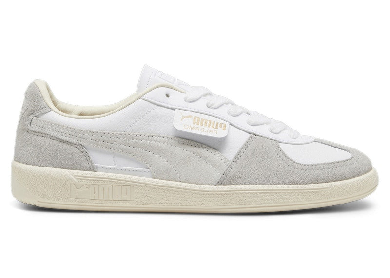 Puma Palermo Leather Puma White Cool Light Gray Sugared Almond