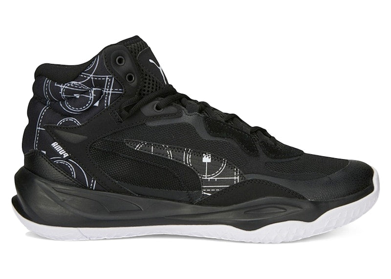 Puma Playmaker Pro Mid Black White