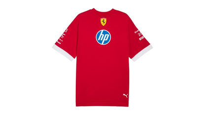 Puma Scuderia Ferrari Drivers Logo Crew Neck Short Sleeve T-Shirt Dark Cherry