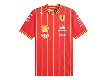 Puma Scuderia Ferrari Team Crew Neck Short Sleeve Soccer Jersey Burnt Red