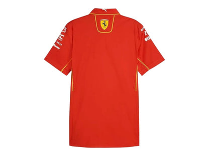 Puma Scuderia Ferrari Team Short Sleeve Polo Shirt Burnt Red