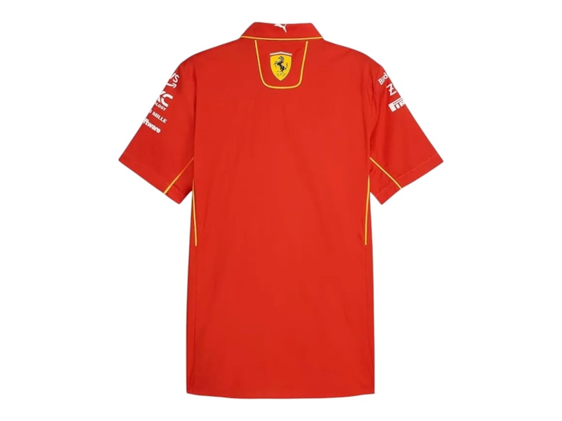 Puma Scuderia Ferrari Team Short Sleeve Polo Shirt Burnt Red