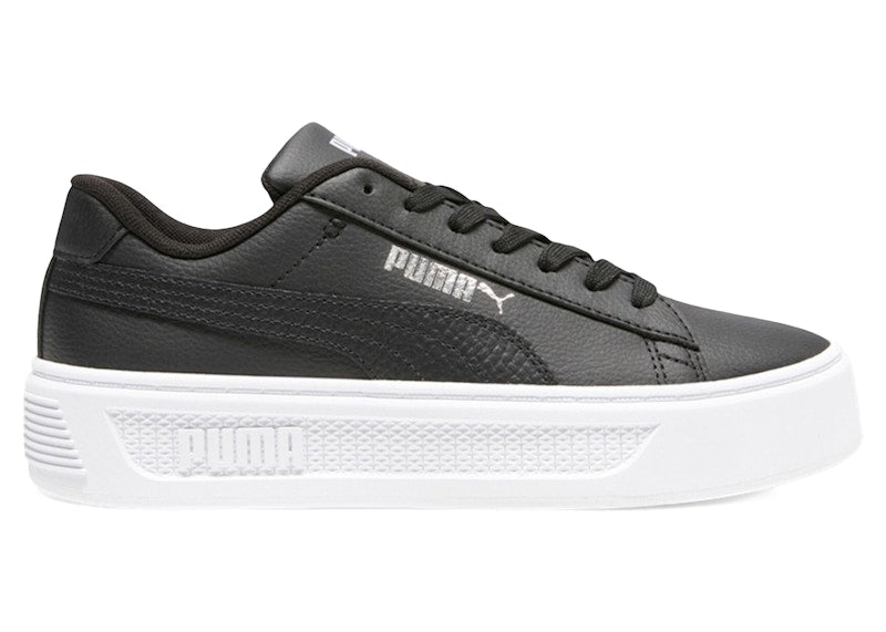 Puma Smash V3 Platform Black Silver (Women's)