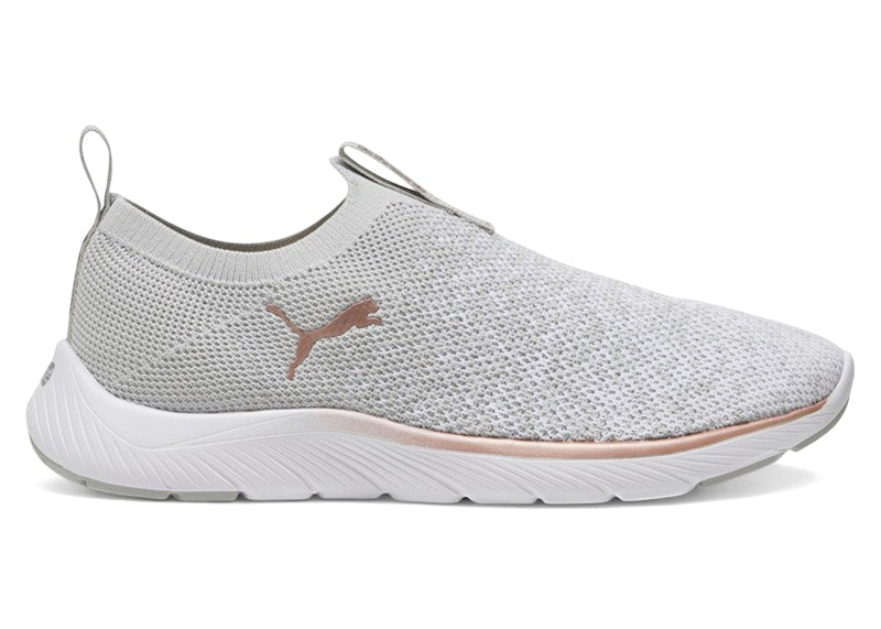 Puma Softride Remi Slip-On Ash Gray White Rose Gold (Women's)