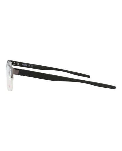 Puma Square-Frame Metal Optical Frames Black Black Transparent (PU0233O-30007443-001)