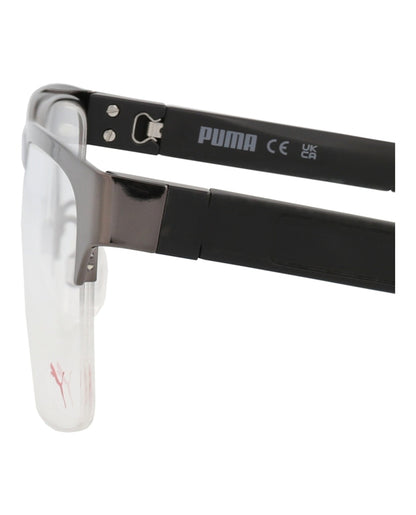Puma Square-Frame Metal Optical Frames Black Black Transparent (PU0233O-30007443-001)