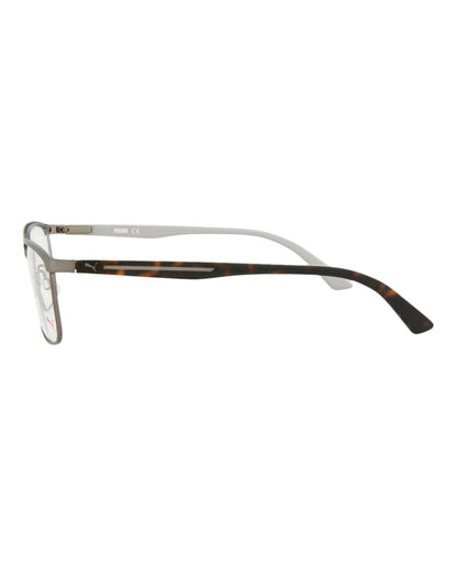 Puma Square-Frame Metal Optical Frames Ruthenium Havana Transparent (PU0054O-30000335-004)