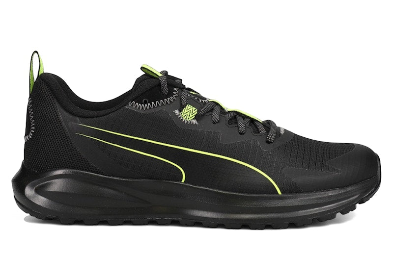 Puma Twitch Runner Trail Black Lime Squeeze