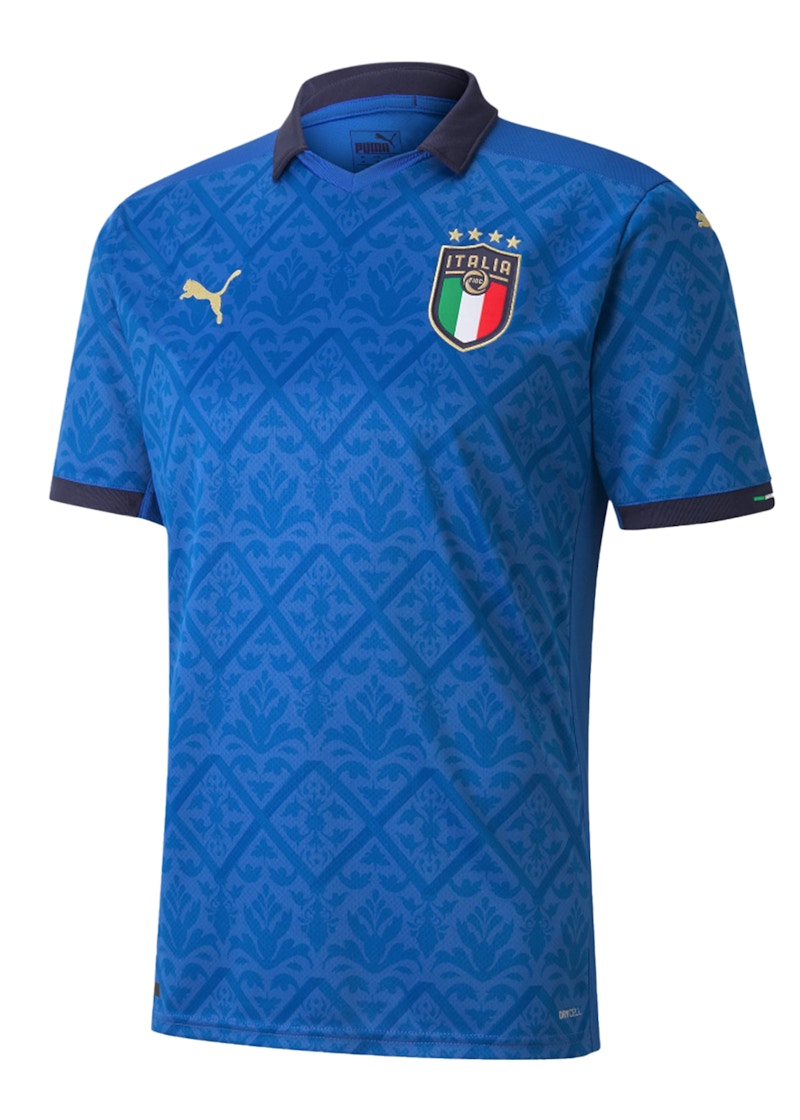 Puma UEFA Euro 2020 Italy Home Replica Mens Jersey Team Power Blue Peacoat