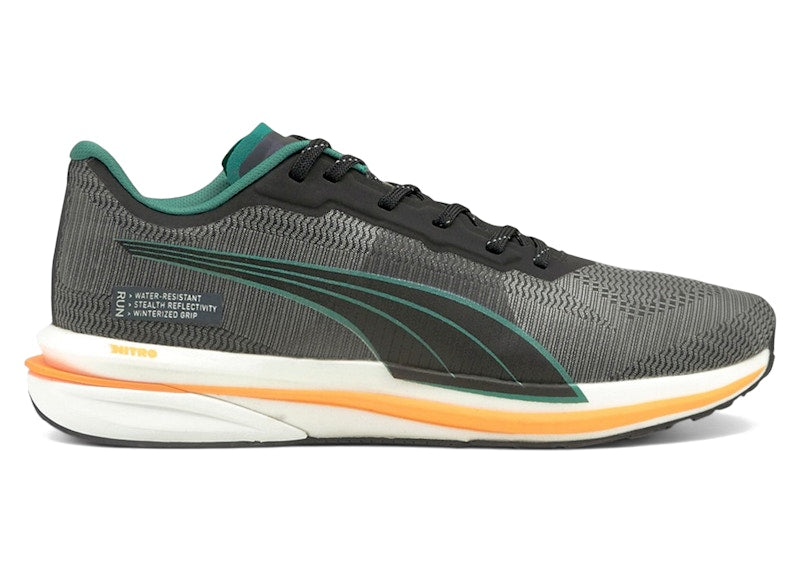 Puma Velocity Nitro WTR Black Parasailing Orange Glow