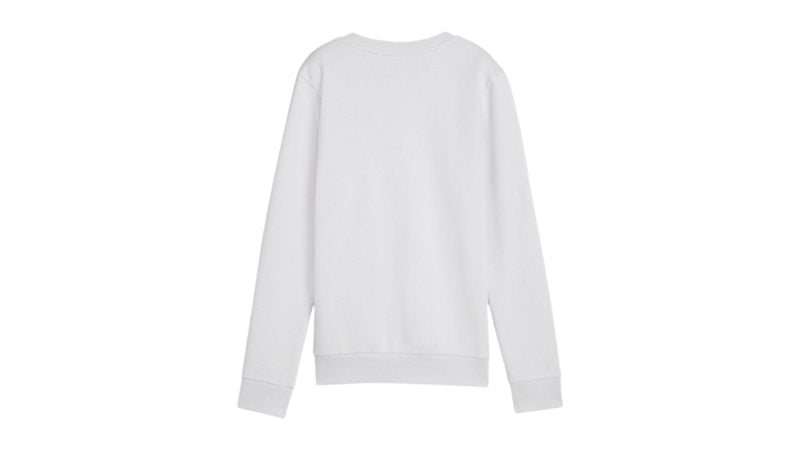 Puma Women's Essentials Metallic Logo Crew Neck Sweatshirt Silver Mist