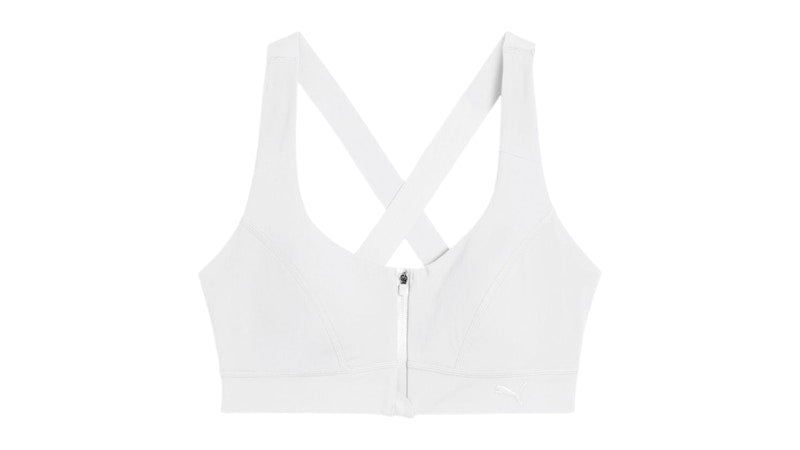 Puma Women's High Impact Front Zip Bra White