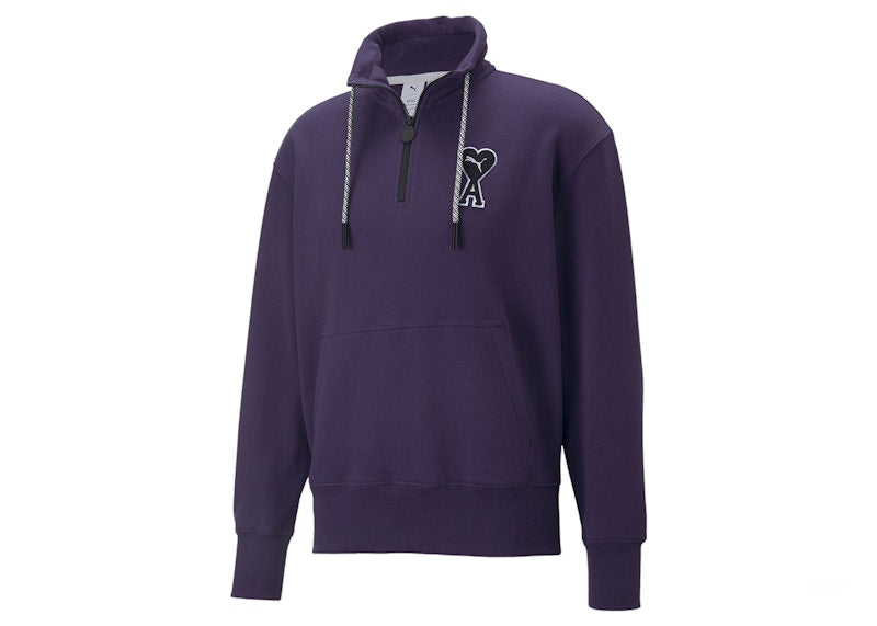 Puma x Ami Half Zip Sweatshirt Deep Plum