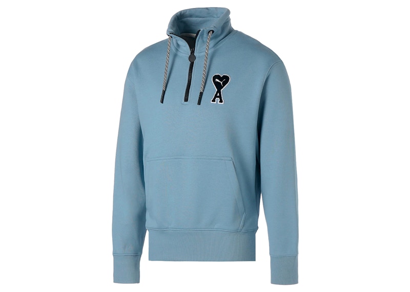 Puma x Ami Half Zip Sweatshirt Faded Denim