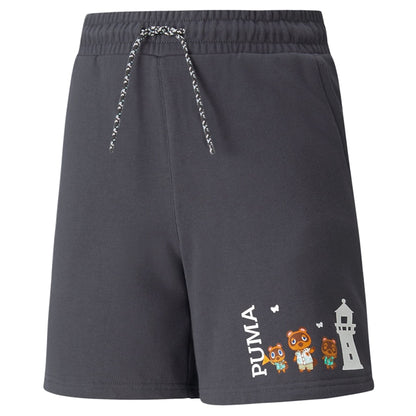Puma x Animal Crossing New Horizons Kid's Shorts Phantom Black