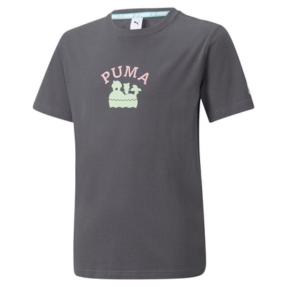 Puma x Animal Crossing New Horizons Kid's T-shirt Phantom Black