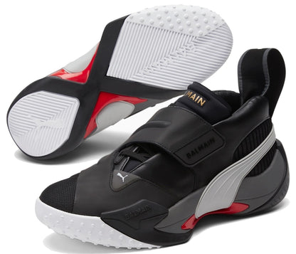 Puma x Balmain Court Black High Risk Red