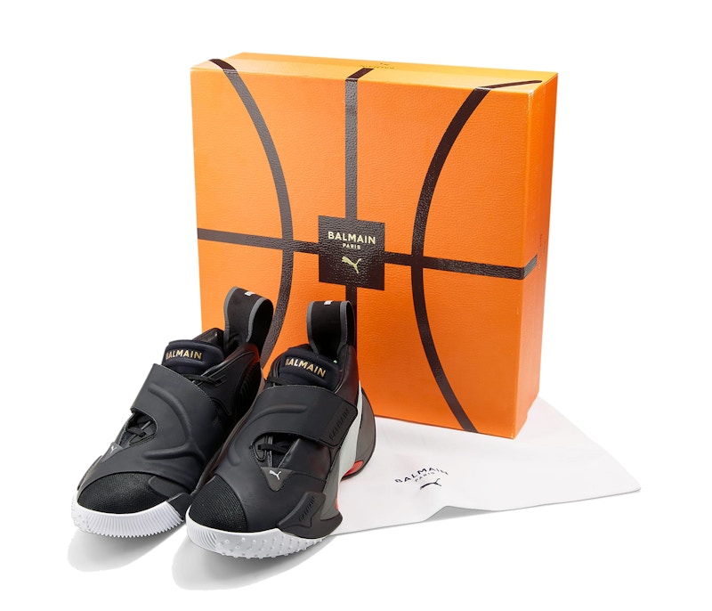 Puma x Balmain Court Black High Risk Red