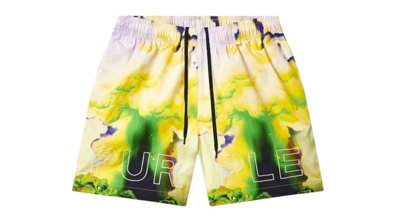 Purple Brand All Round Shorts Yellow/Green