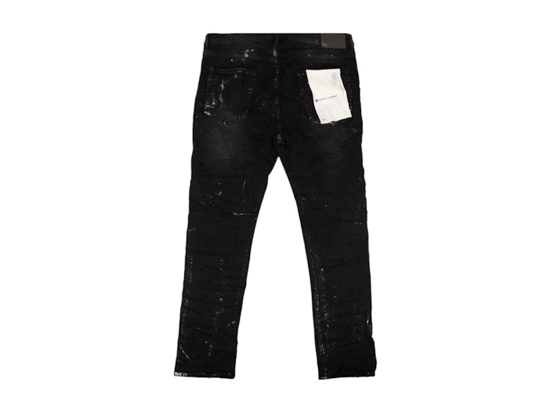 Purple Brand Black Wash Jeans Metallic Silver