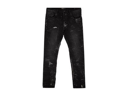 Purple Brand Black Wash Jeans Metallic Silver