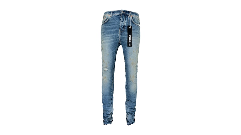 Purple Brand Faded Light Indigo Painter Jean Light Indigo