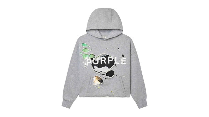 Purple Brand French Terry Hoodie Grey