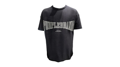 Purple Brand Graphic II Textured Inside Out Tee Black