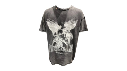 Purple Brand Graphic III Textured Inside Out Tee Black