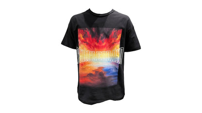 Purple Brand Graphic Textured Inside Out Tee Black
