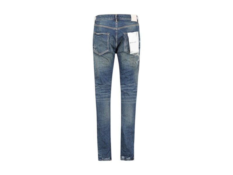 Purple Brand Light Destroy Jeans Dark Indigo