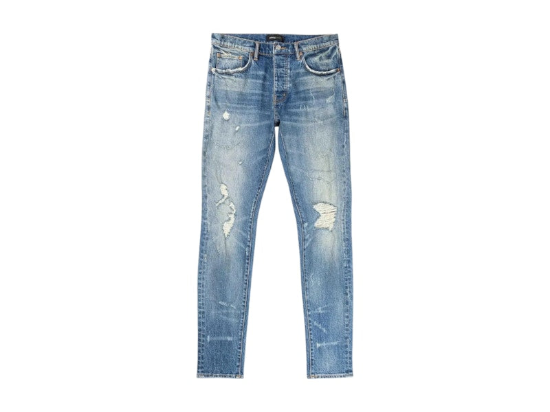 Purple Brand Low Rise Slim Jeans Mid Indigo