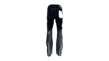 Purple Brand P004-FFDB425 Flare Flock Dipped Jean Black