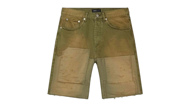 Purple Brand Patchwork Short Green