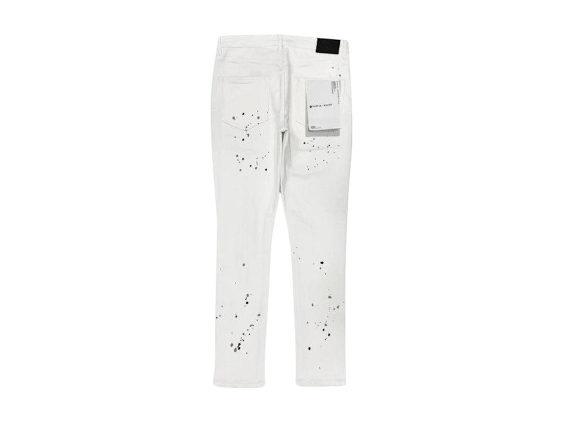 Purple Brand Paint Blowout Denim Pants White
