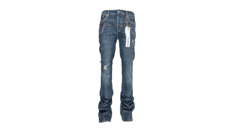 Purple Brand Rinse Coated Double Waist Jean Indigo