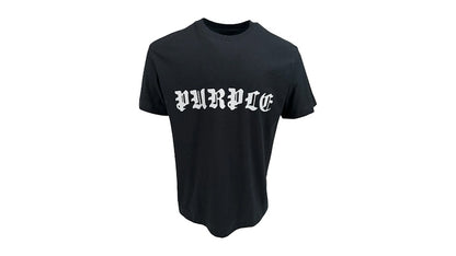 Purple Brand Spellout Textured Jersey Tee Black