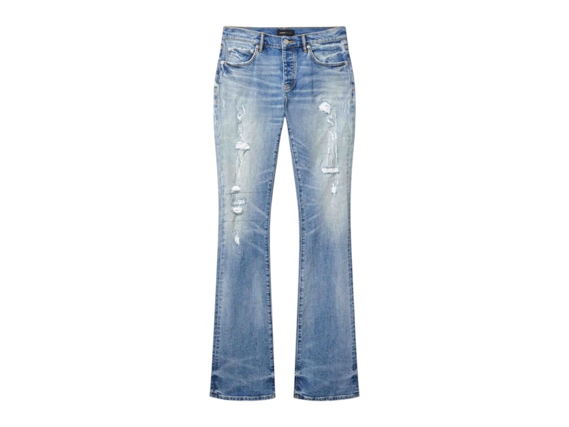 Purple Brand Super Stack Flare Jeans Light Indigo