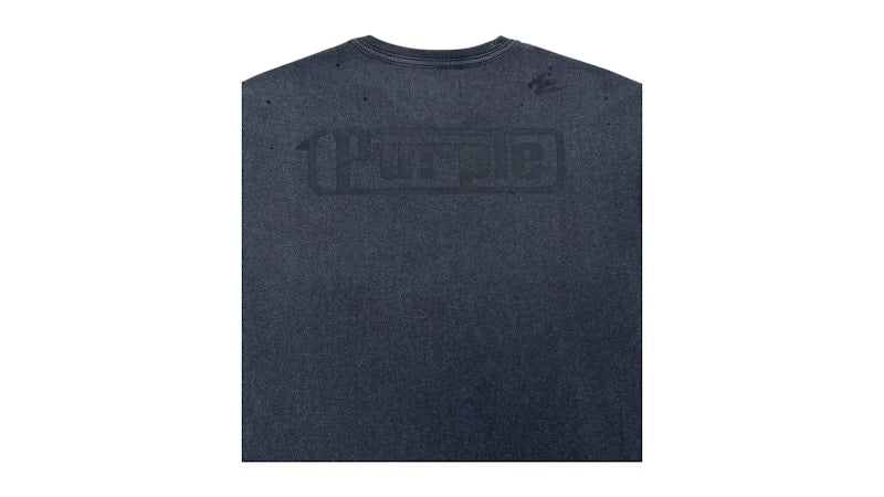 Purple Brand Textured Inside Out Basic Tee Black