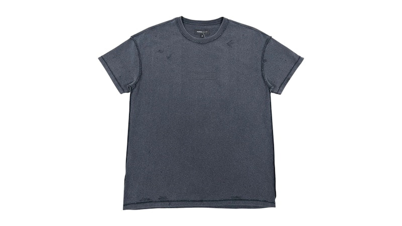 Purple Brand Textured Inside Out Basic Tee Black