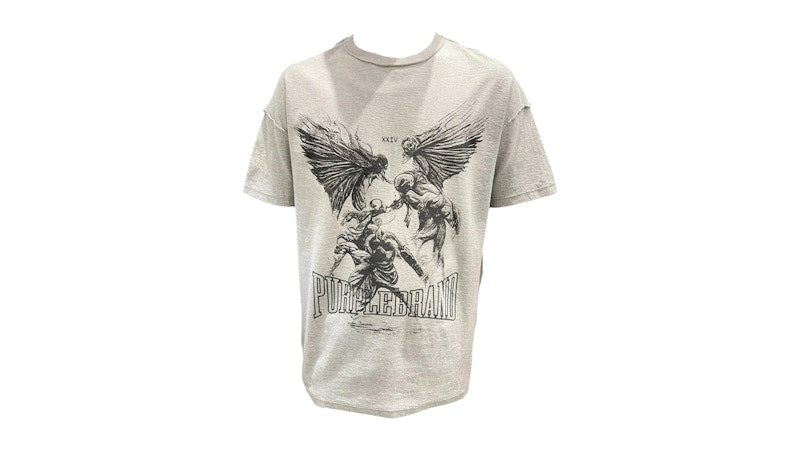 Purple Brand Textured Inside Out Tee Heather